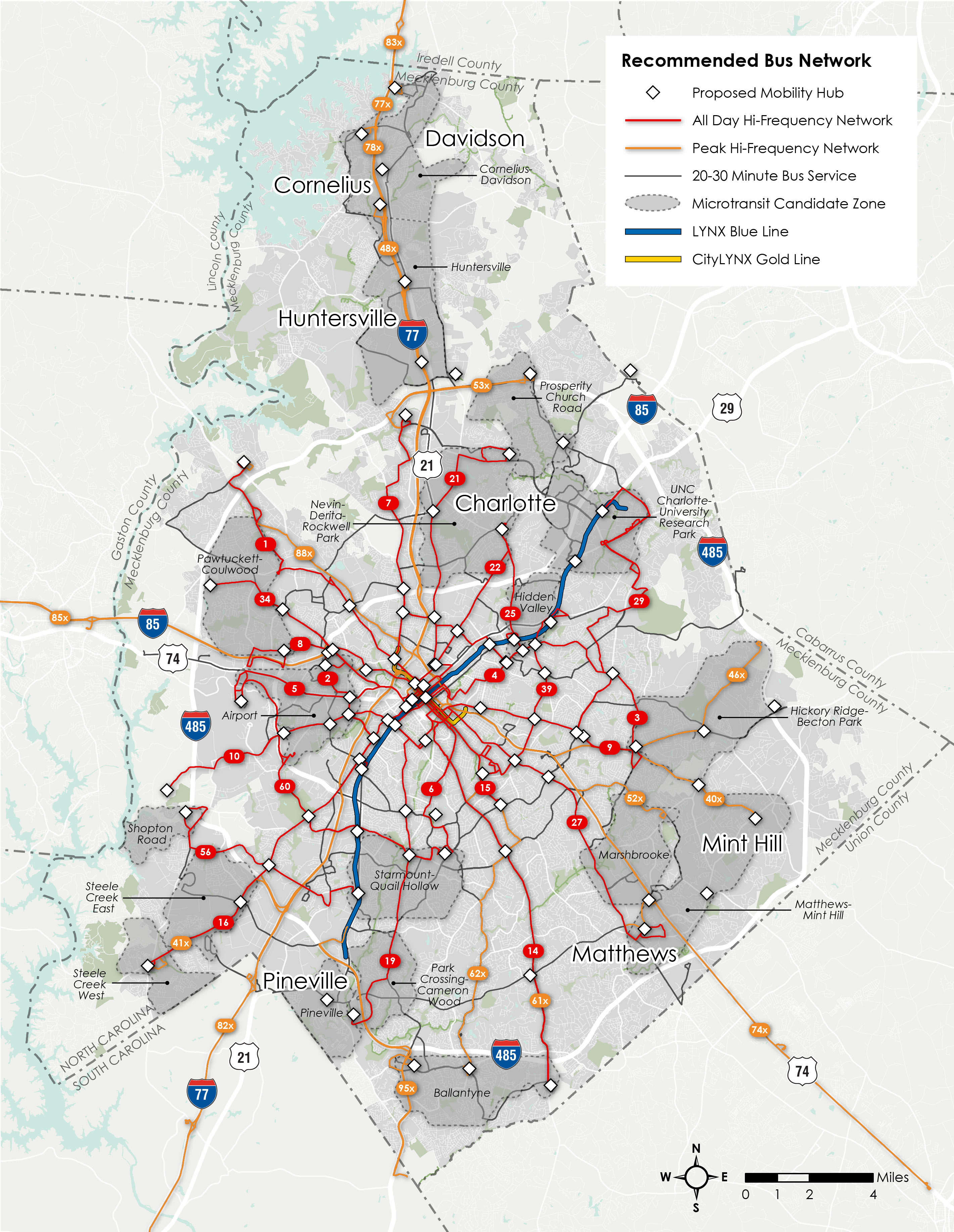 CATS Microtransit Network Map